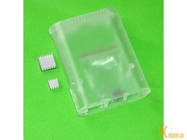 Arduino, Корпус пластмассовый прозрачный, Raspberry Pi 2 Model B Broadcom BCM2836 transparent case + 2pcs pure aluminum heat sink