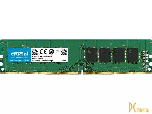 Память оперативная DDR4, 4GB, PC19200 (2400MHz), Crucial CT4G4DFS824A