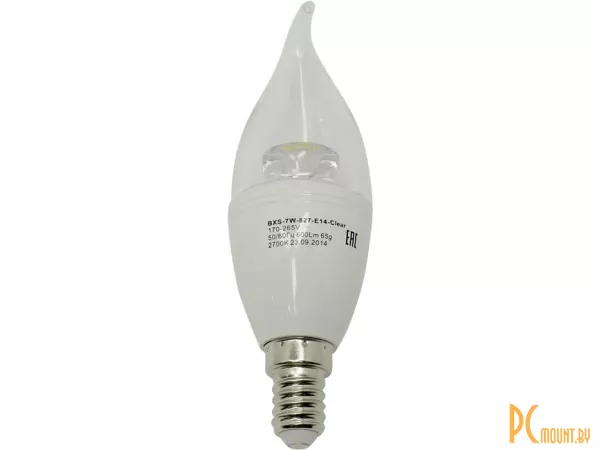 Светодиодная лампа ЭРА smd BXS-7w-827-E14-Clear