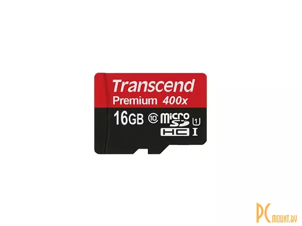 Карта памяти MicroSDHC, 16GB, class 10, UHS-I, Transcend TS16GUSDU1